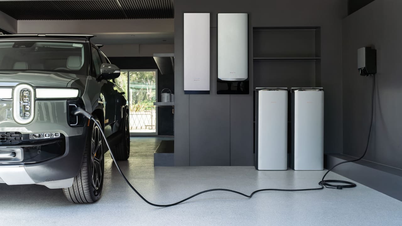 EV charger installed in a residential garage